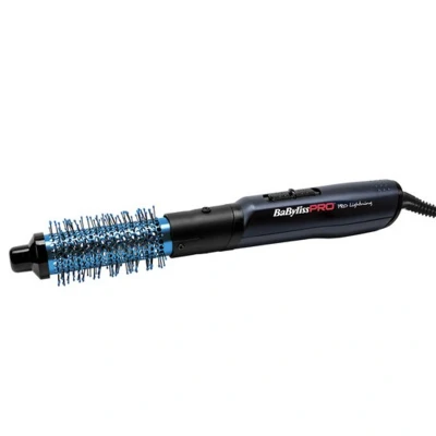 Afbeelding van Babyliss PRO Warme lucht borstel Blue Lightning 34 mm 700W Haibu by Kapperskorting.com