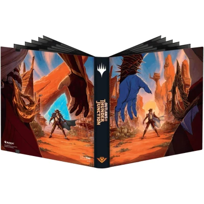 Afbeelding van Ultra PRO Outlaws of Thunder Junction 12 Pocket Binder Ft. Oko and Kellan Standoff for Magic: The Gathering, Premium Exclusive Artwork Trading Card Game Storage Solution