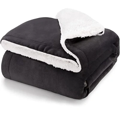 Afbeelding van Blumtal Fleece Deken Sherpa 150x200 Antraciet