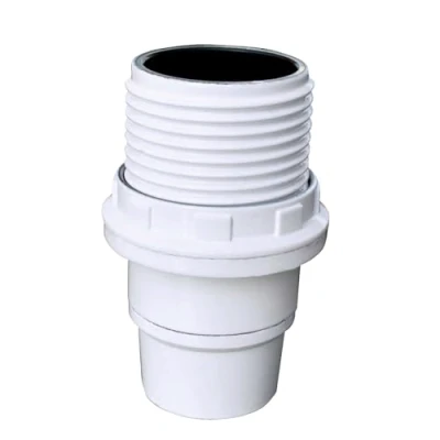 Afbeelding van tibelec 810410 fitting voor E14 geïsoleerd bakeliet halfschroefdraad 2,7 x 5,3 cm + witte ring