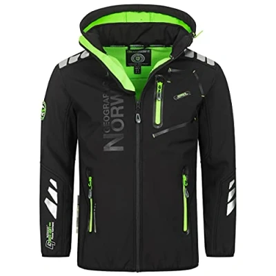 Afbeelding van Geographical Norway Vantaa Softshell jas voor heren, outdoor functionele jas, zwart (02), M