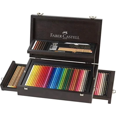 Afbeelding van Faber Castell kleurpotloden Art&amp;Graphic assortiment houten kist 125 stuks FC 110085