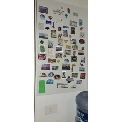 Afbeelding van Magneetfolie, zelfklevende basis voor magneten, magneetbord, ferrofolie, zelfklevend, beschrijfbaar, afveegbaar, magnetisch, (wit, 200 x 40 cm)