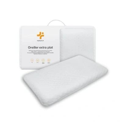 Afbeelding van Inphysio® Extra plat kussen Hypoallergeen traagschuim Ergonomisch Reparerende slaap Slapen op buik en rug Anti pijn 50 x 30 5,5 cm