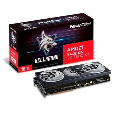 Afbeelding van Powercolor AMD Radeon RX 7800 XT Videokaart Hellhound 16 GB GDDR6 SDRAM PCIe x16 HDMI, DisplayPort FreeSync , Vulkan, Overclocked