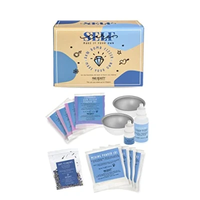 Afbeelding van Mad Beauty Zelf bruisballen Maken Maak je eigen bruisbal Kit 4 stuks Bad Kerst Cadeau