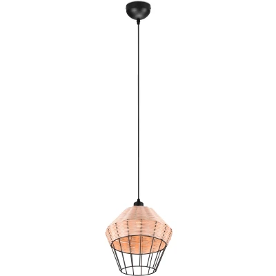 Afbeelding van Reality LED Hanglamp Hangverlichting E27 Fitting 1 lichts Rond Bruin Aluminium