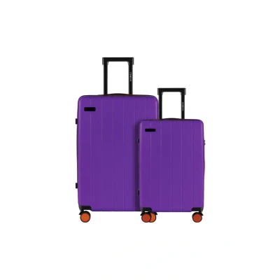 Afbeelding van ETERNITIVE Koffer Reiskoffer van ABS Harde met TSA slot 4 wielen 360 Lichte koffer, Paars., Set Cabine en Medium