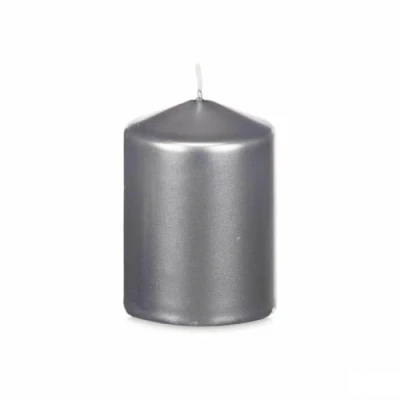 Afbeelding van Kaars Zilverkleurig 7 x 10 cm (24 Stuks)