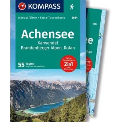 Afbeelding van KOMPASS Wanderführer Achensee, Karwendel, Brandenberger Alpen, Rofan, 55 Touren mit Extra Tourenkarte