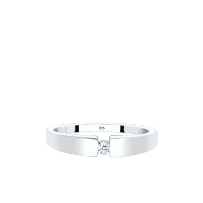 Afbeelding van Elli Engagemnet Classic Ring silvercoloured, Dames, Maat: 52, Silver/coloured