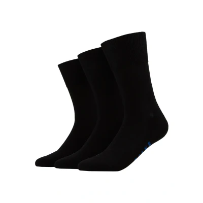Afbeelding van Falke RUN 3PACK Unisex Anatomical Plush SOLE Sokken, Maat: 39 41, Black