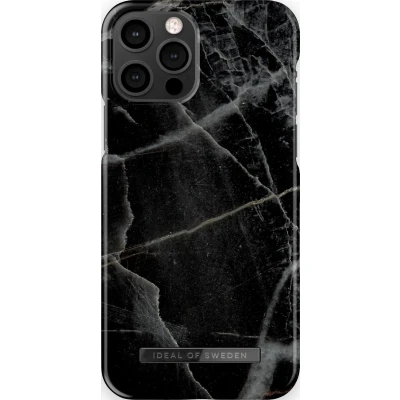 Afbeelding van Ideal of Sweden Fashion Case iPhone 12/12 Pro Black Thunder Marble