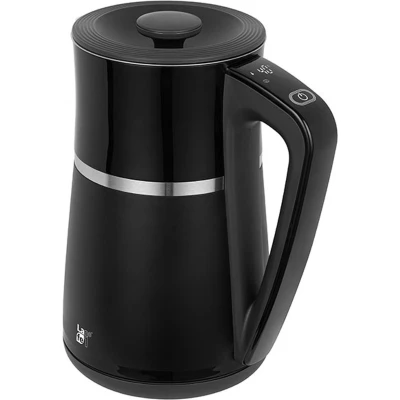 Afbeelding van LAFE CEG020 Snoerloze waterkoker 1.7L met temperatuurregeling en dubbele wanden zwart