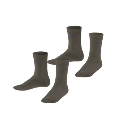 Image de ESPRIT Foot Logo 2 Pack K SO coton unies lot de paires, Chaussettes Mixte enfant, Vert (Thymian 7821), 35 38