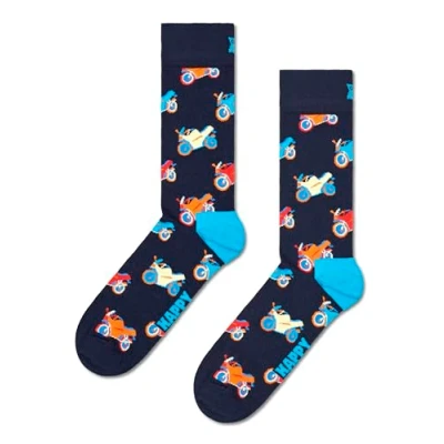 Afbeelding van Happy Socks sokken motorbike blauw 41 46