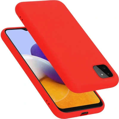 Afbeelding van Cadorabo Hoesje geschikt voor Samsung Galaxy A22 5G in LIQUID ROOD Beschermhoes gemaakt van flexibel TPU silicone Case Cover