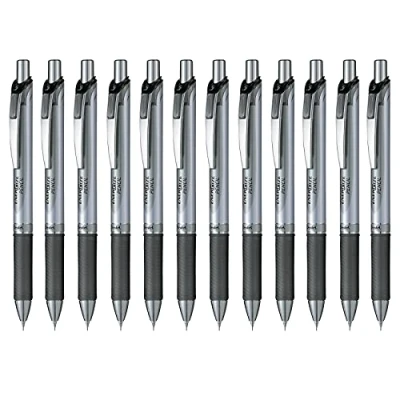 Afbeelding van Pentel Energize PL75 A Vulpotloden, 0,5 mm, aluminium/zwart, 12 stuks