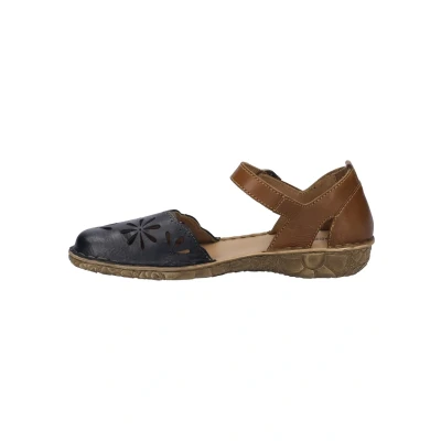 Afbeelding van Josef Seibel Ballerina&#039;s met enkelbandjes, Dames, Maat: 36, Schwarz kombi Leer