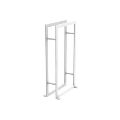 Afbeelding van Loft Game Handdoekhouder / kledingrek staand 2 stangen Wit