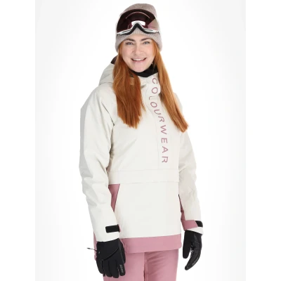 Afbeelding van ColourWear Signature Anorak Winterjas Dames Off white XS Wit Ski Jassen