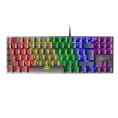 Afbeelding van Mars gaming MK80 zwart, mechanisch toetsenbord TKL FRGB, antighosting, mechanische switch Bruin, taal
