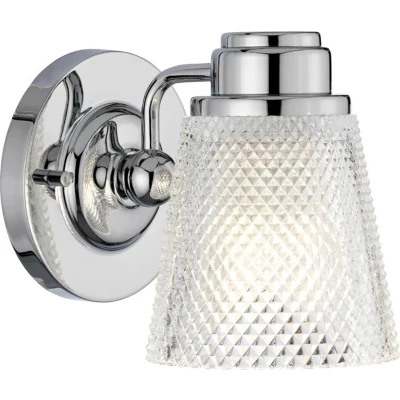 Afbeelding van Quintiesse LED Badkamerarmatuur Hudson 3W 3000K 300Lm 830 IP44 Dimbaar Polished Chrome