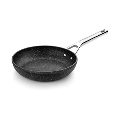 Afbeelding van Monix Mineral Pan van gesmeed aluminium, antiaanbaklaag, met steen, PFOA vrij, moderne inductie, 22 cm, steen