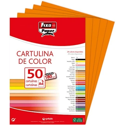 Afbeelding van Fixo Paper 1110352 vel 180 g, oranje, 50 stuks
