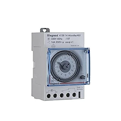 Afbeelding van Legrand Micro Rex W31 weken Dagelijkse timer Analoog, Inbouwverdeler 3 Module Groot, 412814
