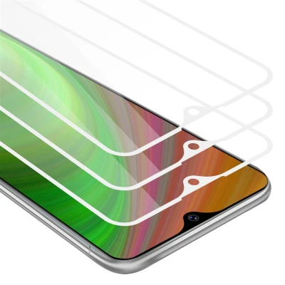 Afbeelding van Cadorabo 3x Screenprotector geschikt voor Vivo Y95 Volledig scherm pantserfolie Beschermfolie in TRANSPARANT met WIT Getemperd (Tempered) Display beschermend glas 9H hardheid 3D Touch