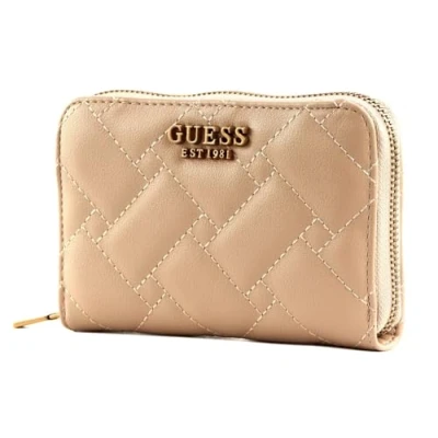 Afbeelding van GUESS Portemonnee Gracelynn SLG Medium Zip Around Wallet Beige