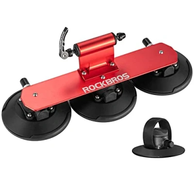 Afbeelding van ROCKBROS Fietsdeur voor dak, auto, bevestiging fietsendrager, zuignap, dakdrager, rood, 1 fiets