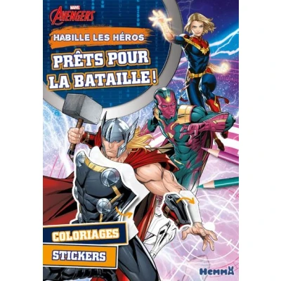 Image de Marvel Avengers Habille les héros Prêtes pour la bataille ! Coloriages, stickers