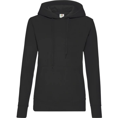 Afbeelding van Fruit of the Loom Lady Fit Classic Hoodie Zwart L