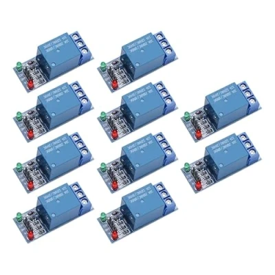 Afbeelding van GERUI 10 x 5 V 1 kanaals relaismodule, low level trigger voor PIC AVR DSP ARM MCU compatibel met Arduino en Raspberry Pi, verkeerslichtindicator
