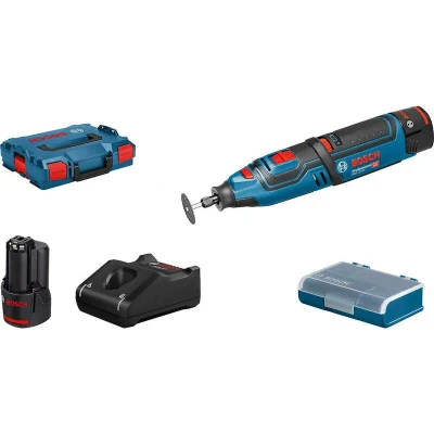 Image de BOSCH GRO 12V 35 outil rotatif sans fil avec boîte d&#039;accessoires en L Boxx 102 (2x 2.0Ah batterie + chargeur) 06019C5001