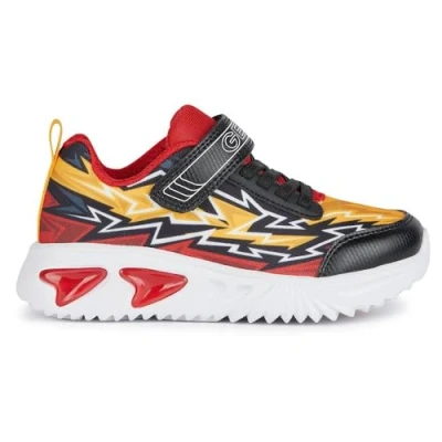 Afbeelding van Geox J Assister Boy B, sneakers voor jongens, Zwart/Rood, 25 EU