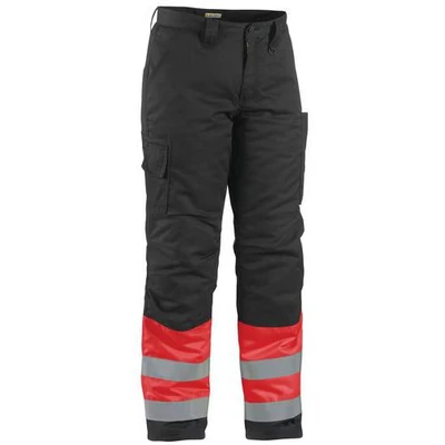 Image de Pantalon haute visibilité hiver rouge fluorescent/noir