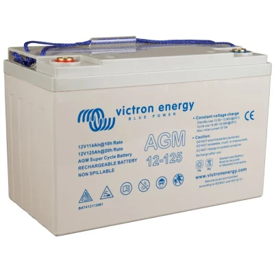 Afbeelding van Victron Energy AGM Super Cycle 12V 125Ah Solar accu 12 V 125 Ah Loodgel (b x h d) 330 214 171 mm M6 schroefaansluiting Onderhoudsvrij