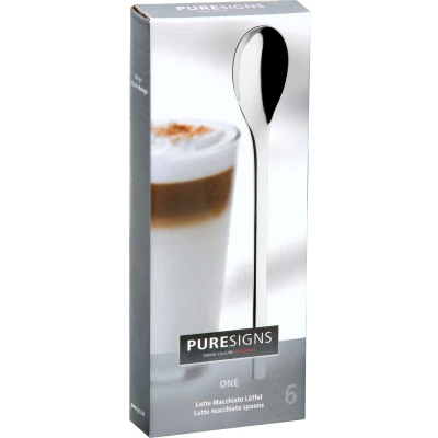 Afbeelding van Puresigns One latte macchiatolepel 18,5 cm rvs gepolijst 6 stuks