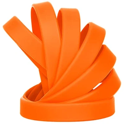 Afbeelding van LVNRIDS 50 stuks siliconen armbanden rubberen armband vriendschapsarmband voor jonge kinderen, 7 inch lang sportarmband groothandel cadeaus leraren benodigdheden, Rubber