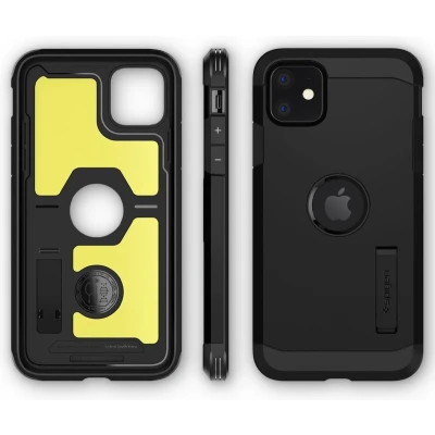 Afbeelding van Spigen Tough Armor Backcover voor de Apple iPhone 11 Zwart