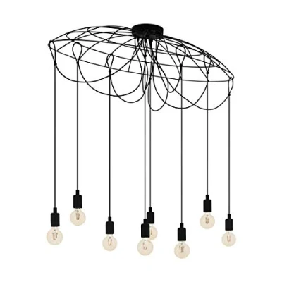 Afbeelding van EGLO Hogsmill Hanglamp E27 115,5 cm Zwart