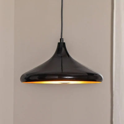 Afbeelding van Berceste 207 S hanglamp Ø35cm zwart/goud