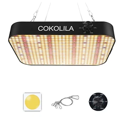 Afbeelding van COKOLILA Led tuinbouwlamp met dimmer, 600 W, kweeklamp, volledig spectrum, plantenlamp 588 stuks SMD LED, UV en IR voor planten die groenten bloemen zaaien