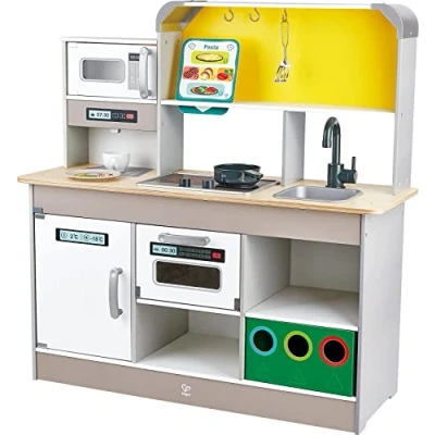 Afbeelding van Hape Luxe keuken met ventilatorkachel, E3177, Veelkleurig, L: 34.9, W: 11.7, H: 35.4 inch