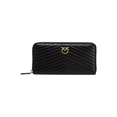 Afbeelding van Pinko Ryder ZIP Around Chevron Portemonnee, Dames, Maat: One Size, Black
