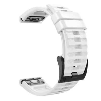 Afbeelding van MoKo Armband compatibel met Garmin Fenix 7/6/6 Pro/5/5 Plus/Epix Gen 2/Forerunner 955/945/935/Instinct/Instinct 2/Quatix 7, 22 mm Quick Fit reservearmband van siliconen, wit