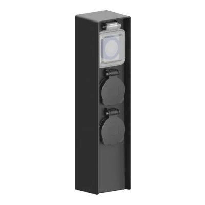 Afbeelding van Ledvion Buitenstopcontact Paal Incl. Timer 2 Stopcontacten Waterdicht IP44